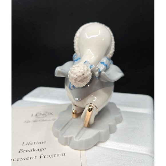 Lenox Skating Penguin Figurine With Hat & Scarf Ceramic Winter Décor 4.5" - Picture 2 of 8
